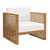 Teak Wood Outdoor Patio Armchair By Modernway 5 5606 14 Whi 5 5606 14 Whi