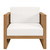 Teak Wood Outdoor Patio Armchair By ModernWay 5-5606-14-WHI