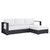 2 Piece Outdoor Patio Powder Coated Aluminum Right Facing Chaise Sectional Sofa Set By Modernway 5 6669 7 Whi 5 6669 7 Whi