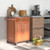 Wooden Kitchen Rolling Storage Cabinet With Stainless Steel Top Kc43383 By Cw