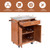 Wooden Kitchen Rolling Storage Cabinet With Stainless Steel Top KC43383 By CW