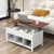 Coffee Table With Hidden Storage Compartment White Hw65716Wh By Cw