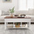 Coffee Table With Hidden Storage Compartment-White HW65716WH By CW