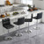 Set Of 2 Square Swivel Adjustable Pu Leather Bar Stools With Back And Footrest-Black HW66492BK-2 By CW