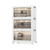 25.5/60 Gal Stackable Storage Boxes Bins With Magnetic Doors And Lockable Casters-M JV11532WH By CW