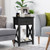 Storage End Bedside Drawer Nightstand With Bottom Shelf Black Hw66695Bk By Cw