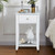 Storage End Bedside Drawer Nightstand With Bottom Shelf-White HW66695WH By CW