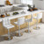 Set Of 2 Square Swivel Adjustable Pu Leather Bar Stools With Back And Footrest-White HW66492WH-2 By CW