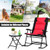 3 Pcs Outdoor Folding Rocking Chair Table Set With Cushion-Black&Red OP3638RE By CW