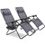 2 Pieces Folding Lounge Chair With Zero Gravity-Gray NP10642GR-2 By CW