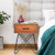 Nightstand Coffee Table Storage Display With Steel Legs And 1 Drawer Hw66740 By Cw