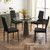 Set Of 4 Fabric Dining Chairs Set With Upholstered Cushion And High Back KC53983DK-4 By CW