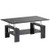 Rectangular Tempered Glass Coffee Table With Shelf-Gray HW67545DB By CW