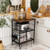 3 Tier Kitchen Utility Industrial Cart With Storage Brown Hw61496Bk By Cw