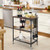 3-Tier Kitchen Utility Industrial Cart With Storage-Brown HW61496BK By CW