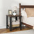 Industrial End Table 2-Tier Side Table-Black HW61493BK By CW