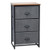Nightstand Side Table Storage Tower Dresser Chest With 3 Drawers-Black HW61419BK By CW