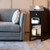 3-Tier Nightstand Bedside Table Sofa Side With Double Shelves Drawer-Black HW61591BK By CW