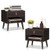 Nightstand Bedroom Table With Drawer Storage Shelf Brown Hw63193Bn By Cw