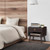 Nightstand Bedroom Table With Drawer Storage Shelf-Brown HW63193BN By CW