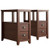 Set Of 2 End Table Wooden With 2 Drawer & Shelf Bedside Table-Brown HW63252BN-2 By CW