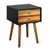 Mid-Century Wooden Multipurpose End Table With 2 Storage Drawers-Black HW63800BK By CW