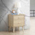2 Drawer Nightstand Beside End Side Table With Rubber Legs Natural Hw63446Na By Cw
