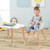 3-In-1 Convertible Wooden High Chair With Cushion-Beige BB5634WH By CW