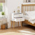 Mid Century Modern 2 Drawers Nightstand In Natural-White HW65705WH By CW