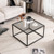 27 5 Inch Home Square Tea Table With Heavy Duty Metal Frame Gray Hv10495Hs By Cw