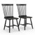 Set Of 2 Windsor Dining Chairs With High Spindle Back-Black JV11291DK By CW