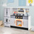 Wooden Chef Play Kitchen And Refrigerator With Realistic Range Hood And Roaster TM10091 By CW