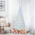5 6 7 Feet Pre Lit White Artificial Christmas Tree With Iridescent Leaves 6 Ft Cm24598Us By Cw