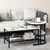 Set Of 2 Nesting Coffee Table With Extra Storage Shelf For Living Room Black Jv11232Dk By Cw