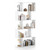 5-Tier Bookshelf With Anti-Toppling Device For Living Room Home Office-White CB10554WH By CW