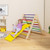 Kids Climbing Triangle Set With Adjustable And Reversible Ramp Multicolor Ts10097Cl By Cw
