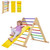Kids Climbing Triangle Set With Adjustable And Reversible Ramp-Multicolor TS10097CL By CW