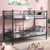 Metal Bunk Bed With Ladder And Full Length Guardrails Black Hu10495Dk T By Cw