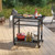 Double Shelf Movable Bbq Cart With 4 Lockable Wheels Th10058Dk By Cw