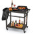 Double-Shelf Movable Bbq Cart With 4 Lockable Wheels TH10058DK By CW