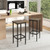 Set Of 4 Bar Stool Set 26 Inch Bar Chair With Metal Legs And Footrest-Gray JV11177OA By CW