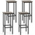 Set Of 4 Bar Stool Set 26 Inch Bar Chair With Metal Legs And Footrest-Gray JV11177OA By CW