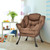Modern Polyester Fabric Lazy Chair With Steel Frame And Side Pocket-Brown NP10118CF By CW