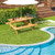 6 Person Picnic Table Set Patio Rectangle With 2 Built-In Benches And Umbrella Hole OP71263 By CW