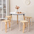 Stackable Stools Set Of 4 With Square Top And Rounded Corners Natural Jv10474Na 4 By Cw