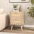Rattan Nightstand Boho Accent Bedside Table With 2 Storage Drawers-Natural HU10574OA-1 By CW