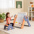 6 In 1 Folding Kids Art Easel With Reversible Building Block Tabletop Tm10071 By Cw