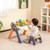 6-In-1 Folding Kids Art Easel With Reversible Building Block Tabletop TM10071 By CW