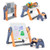 6-In-1 Folding Kids Art Easel With Reversible Building Block Tabletop TM10071 By CW