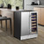 2 In 1 Beverage And Wine Cooler With Independent Temperature Control And Led Lights Silver Fp10382Us Sl By Cw